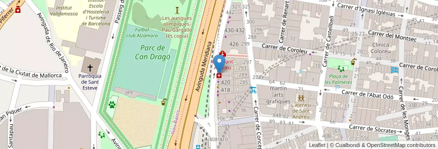 Mapa de ubicacion de Farmàcia Ignasi Marcet en 西班牙, Catalunya, Barcelona, Barcelonès, Barcelona.
