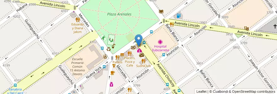 Mapa de ubicacion de Farmacia Jaoquin, Villa Devoto en アルゼンチン, Ciudad Autónoma De Buenos Aires, ブエノスアイレス, Comuna 11.