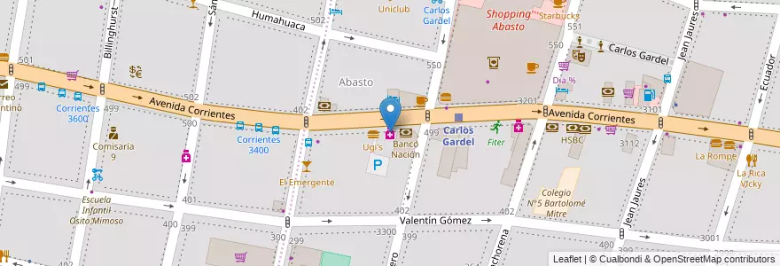 Mapa de ubicacion de Farmacia Kiral, Balvanera en Аргентина, Буэнос-Айрес, Comuna 5, Comuna 3, Буэнос-Айрес.