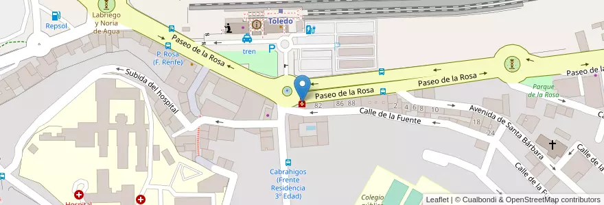 Mapa de ubicacion de Farmacia La Estación en España, Castilla-La Mancha, Toledo, Toledo, Toledo.