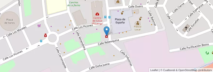 Mapa de ubicacion de Farmacia La Flecha en 스페인, Castilla Y León, Valladolid, Arroyo De La Encomienda.