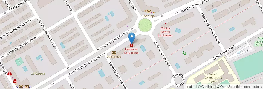 Mapa de ubicacion de Farmacia La Garena en إسبانيا, منطقة مدريد, منطقة مدريد, Área Metropolitana De Madrid Y Corredor Del Henares, القلعة الحجارة.