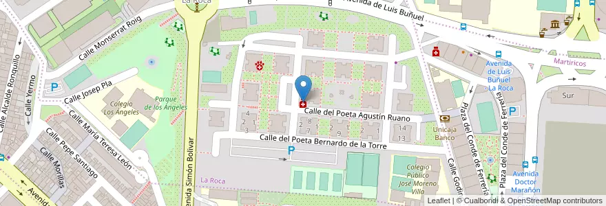Mapa de ubicacion de Farmacia La Roca en 西班牙, 安达鲁西亚, Málaga, Málaga-Costa Del Sol, Málaga.