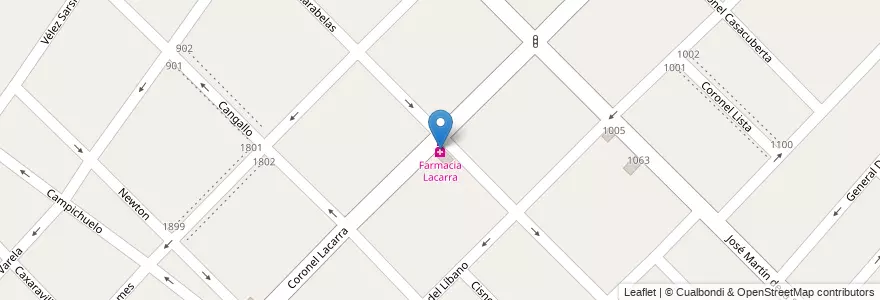 Mapa de ubicacion de Farmacia Lacarra en Argentine, Province De Buenos Aires, Partido De Avellaneda, Gerli.