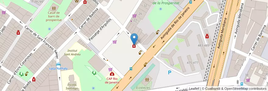 Mapa de ubicacion de Farmacia Lavilla Biarge en إسبانيا, كتالونيا, برشلونة, بارسلونس, Barcelona.