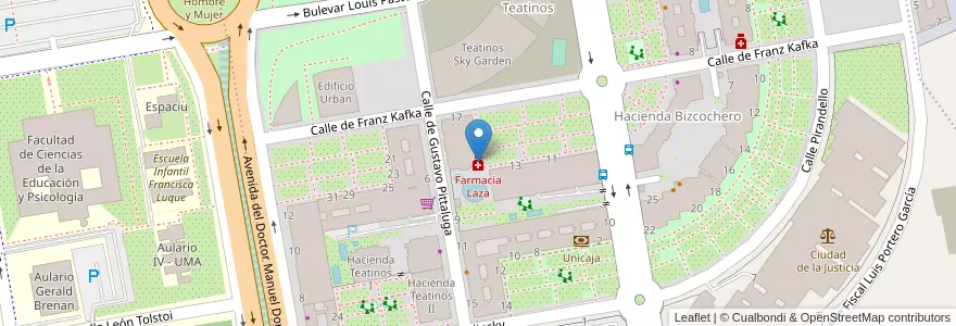 Mapa de ubicacion de Farmacia Laza en اسپانیا, Andalucía, Málaga, Málaga-Costa Del Sol, Málaga.