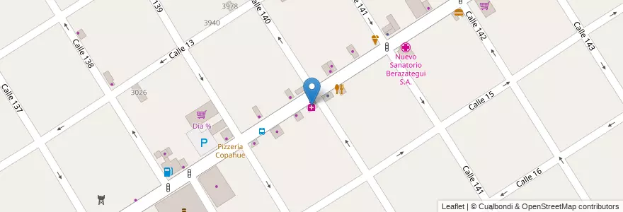 Mapa de ubicacion de Farmacia Lerana en Argentinien, Provinz Buenos Aires, Partido De Berazategui, Berazategui.