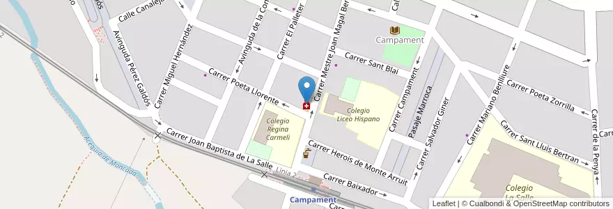 Mapa de ubicacion de Farmacia Liceo en España, Comunitat Valenciana, València / Valencia, L'Horta Oest, Paterna.