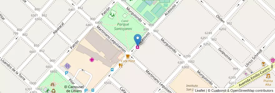Mapa de ubicacion de Farmacia, Liniers en آرژانتین, Ciudad Autónoma De Buenos Aires, Comuna 9, Buenos Aires.