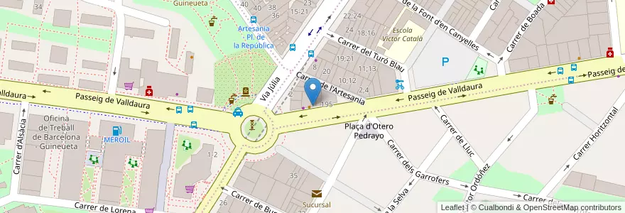 Mapa de ubicacion de Farmàcia Llavayol en Spagna, Catalunya, Barcelona, Barcelonès, Barcelona.