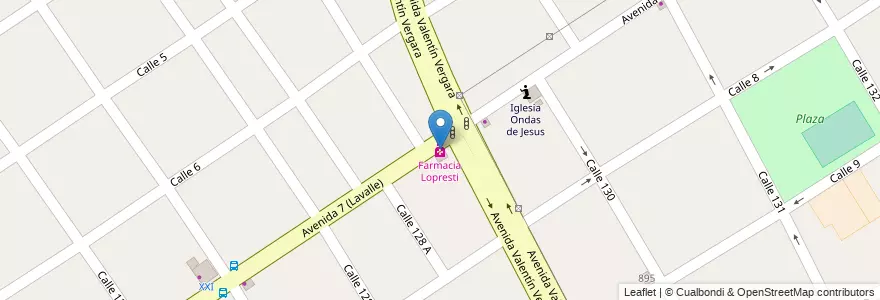 Mapa de ubicacion de Farmacia Lopresti en Argentine, Province De Buenos Aires, Partido De Berazategui, Berazategui.