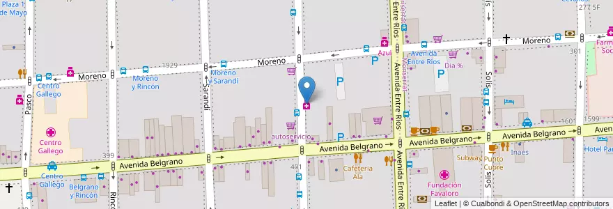 Mapa de ubicacion de Farmacia Los Alpes, Balvanera en アルゼンチン, Ciudad Autónoma De Buenos Aires, Comuna 3, ブエノスアイレス.