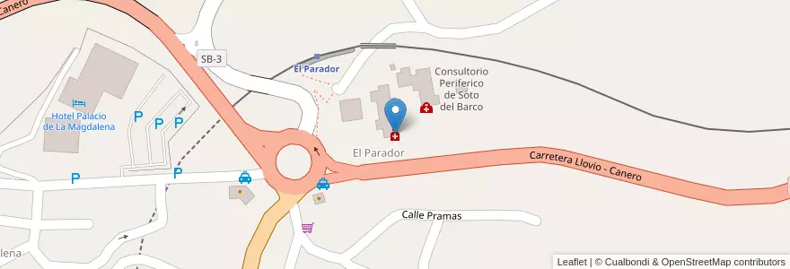 Mapa de ubicacion de Farmacia Luis Artime García en Spanje, Asturië, Asturië, Soto Del Barco.