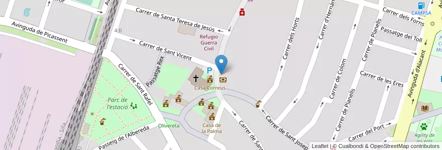 Mapa de ubicacion de Farmacia Luis Vicente Moliner Fernandez en Испания, Валенсия, Валенсия, L'Horta Sud, Silla.