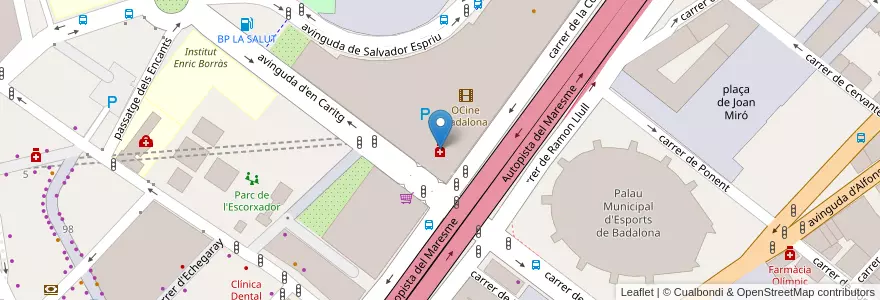 Mapa de ubicacion de Farmàcia M. Belenguer Torras en 스페인, Catalunya, Barcelona, Barcelonès, Badalona.
