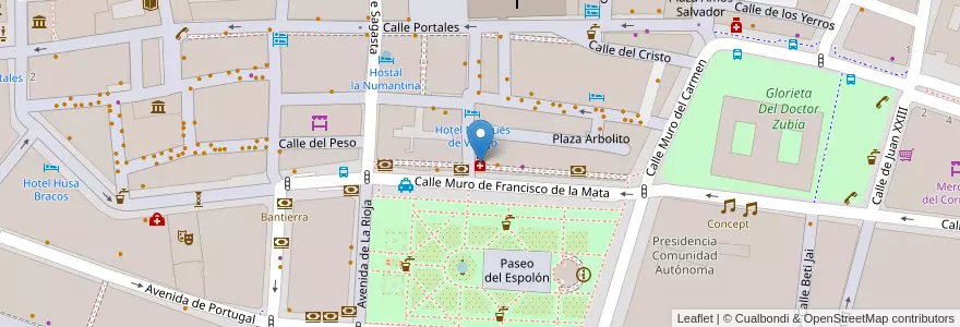 Mapa de ubicacion de FARMACIA Mª Cristina Serrano Caro en España, La Rioja, La Rioja, Logroño.