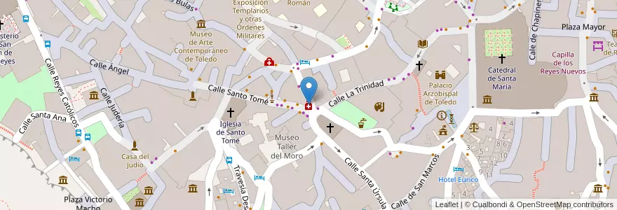 Mapa de ubicacion de Farmacia Mª Isabel Martin en Испания, Кастилия-Ла-Манча, Толедо, Толедо, Толедо.