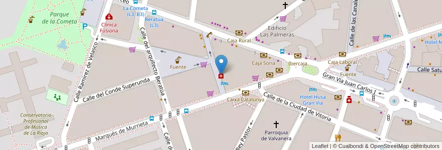 Mapa de ubicacion de Farmacia Maite Chorro en İspanya, La Rioja, La Rioja, Logroño.