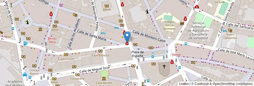 Mapa de ubicacion de Farmacia Mancisidor en إسبانيا, قشتالة وليون, بلد الوليد, بلد الوليد.