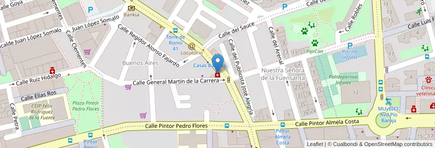 Mapa de ubicacion de Farmacia María Soledad Espín Mesas en Spanje, Murcia, Murcia, Área Metropolitana De Murcia, Murcia.