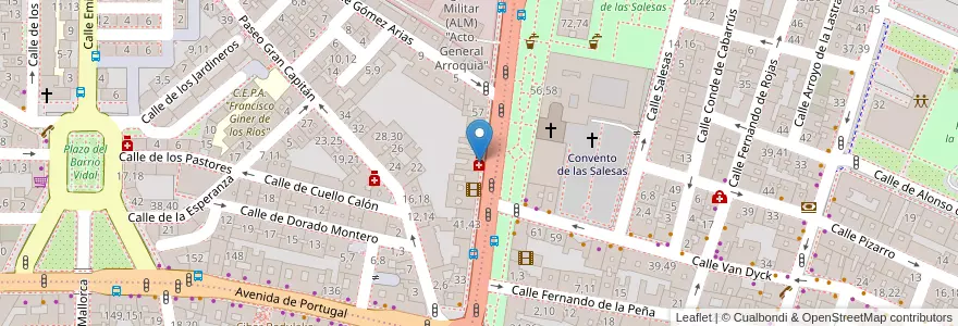 Mapa de ubicacion de Farmacia Matilde Puente Martín en Spanien, Kastilien Und León, Salamanca, Campo De Salamanca, Salamanca.