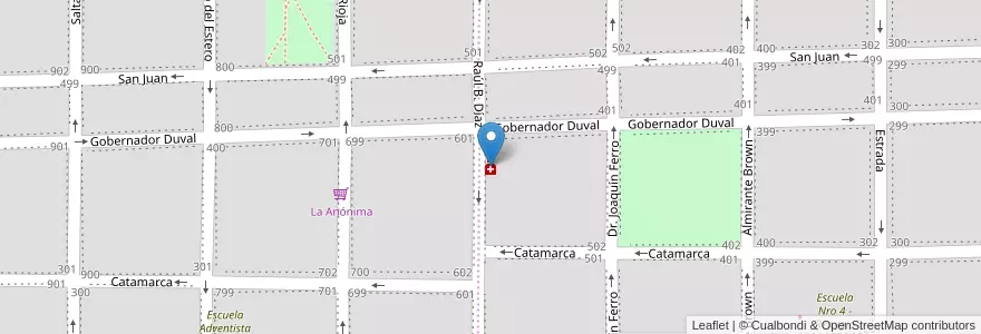 Mapa de ubicacion de Farmacia Mayra en الأرجنتين, La Pampa, Municipio De Santa Rosa, Departamento Capital, Santa Rosa.