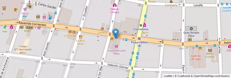 Mapa de ubicacion de Farmacia Mediterráneo, Balvanera en 아르헨티나, Ciudad Autónoma De Buenos Aires, Comuna 3, 부에노스아이레스.