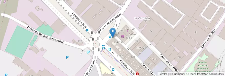 Mapa de ubicacion de Farmàcia Mezquita Pipio en スペイン, カタルーニャ州, Barcelona, バルサルネス, Barcelona.