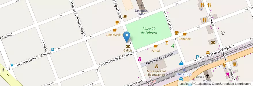 Mapa de ubicacion de Farmacia Mighetti en Argentinien, Provinz Buenos Aires, Partido De Ituzaingó, Ituzaingó.