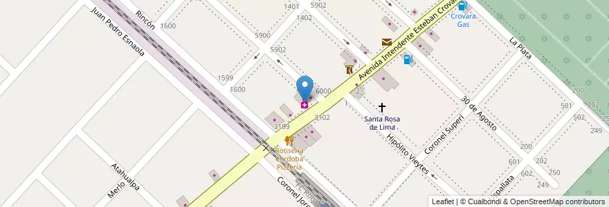 Mapa de ubicacion de Farmacia Milanest en Argentina, Buenos Aires, Partido De La Matanza, La Tablada.