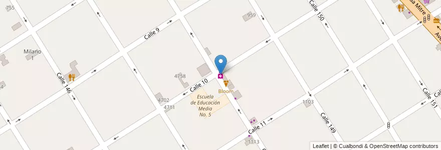 Mapa de ubicacion de Farmacia Minnucci en Argentine, Province De Buenos Aires, Partido De Berazategui, Berazategui.