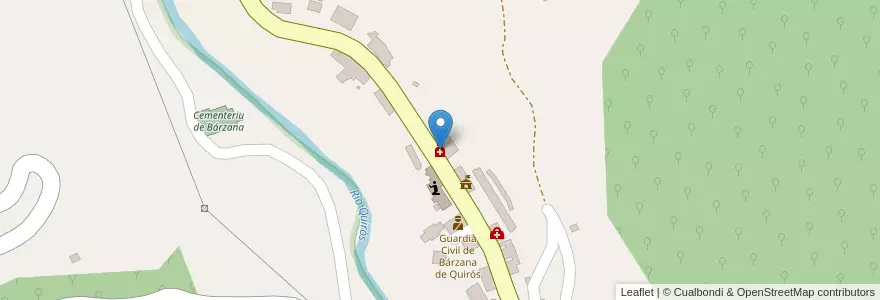 Mapa de ubicacion de Farmacia Monasterio en スペイン, アストゥリアス州, アストゥリアス州, Quirós.