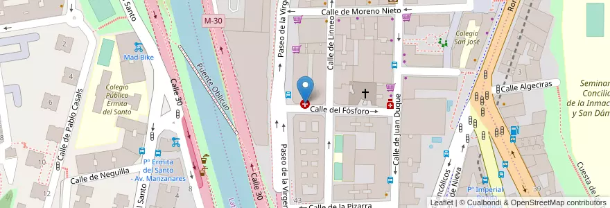 Mapa de ubicacion de Farmacia Norte en Espagne, Communauté De Madrid, Communauté De Madrid, Área Metropolitana De Madrid Y Corredor Del Henares, Madrid.