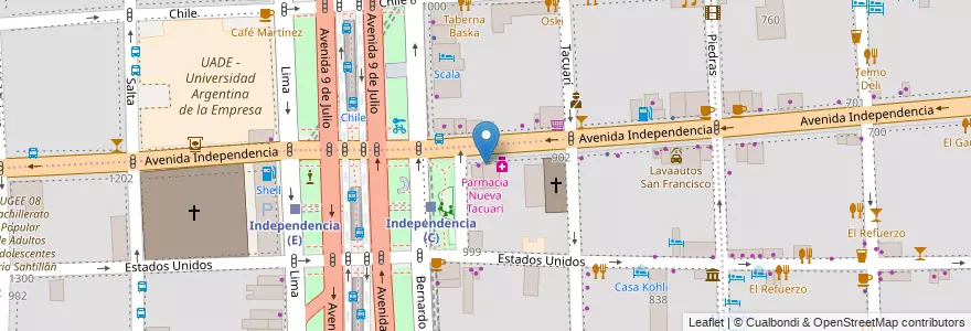 Mapa de ubicacion de Farmacia Nueva Tacuari, Constitucion en Argentinien, Ciudad Autónoma De Buenos Aires, Comuna 1, Buenos Aires.