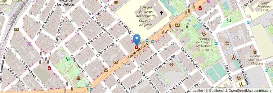 Mapa de ubicacion de Farmacia Ortiz en إسبانيا, قشتالة وليون, شلمنقة, دائرة شلمنقة, شلمنقة.