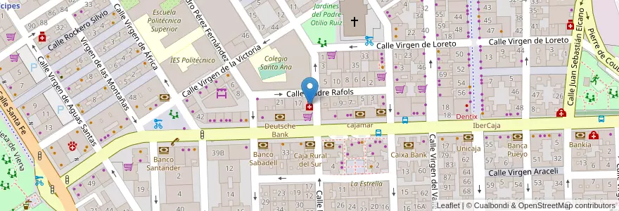 Mapa de ubicacion de Farmacia Padre Damian nº4 en اسپانیا, Andalucía, Sevilla, Sevilla.