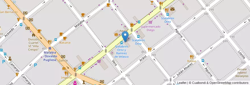 Mapa de ubicacion de Farmacia Pami, Villa Crespo en 아르헨티나, Ciudad Autónoma De Buenos Aires, 부에노스아이레스.