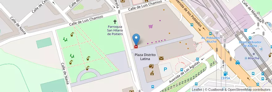 Mapa de ubicacion de Farmacia, Parafarmacia en 스페인, Comunidad De Madrid, Comunidad De Madrid, Área Metropolitana De Madrid Y Corredor Del Henares, 마드리드.