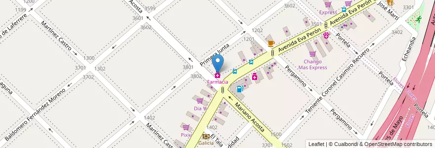 Mapa de ubicacion de Farmacia, Parque Avellaneda en Argentine, Ciudad Autónoma De Buenos Aires, Comuna 9, Buenos Aires.