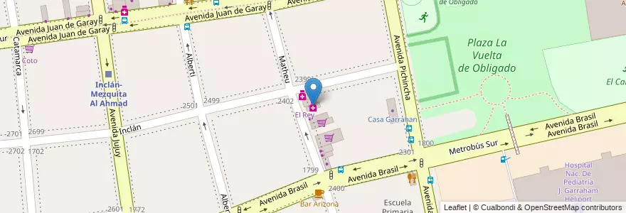 Mapa de ubicacion de Farmacia, Parque Patricios en Argentinië, Ciudad Autónoma De Buenos Aires, Comuna 4, Buenos Aires.