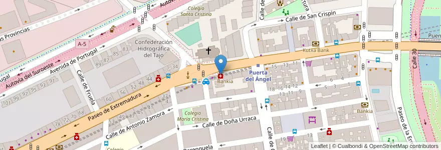 Mapa de ubicacion de Farmacia - Paseo Extremadura 25 en Spanje, Comunidad De Madrid, Comunidad De Madrid, Área Metropolitana De Madrid Y Corredor Del Henares, Madrid.