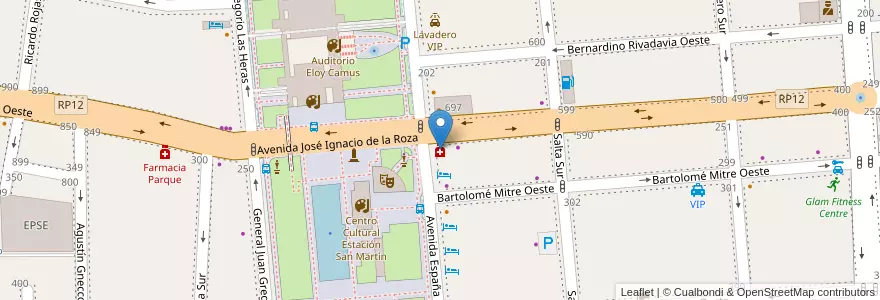 Mapa de ubicacion de Farmacia Pasteur en アルゼンチン, サンフアン州, チリ, Capital.