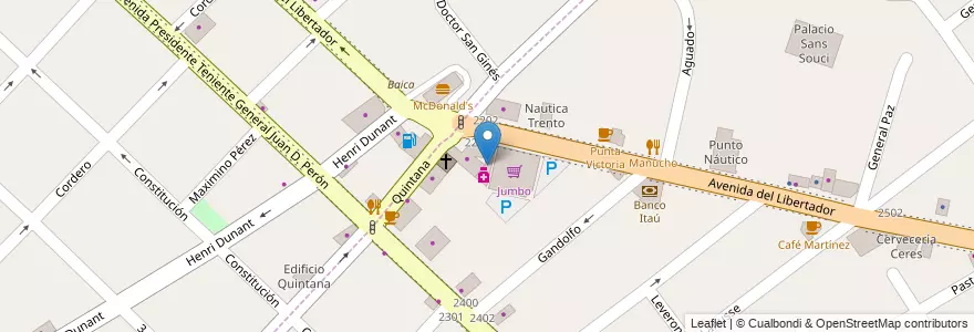 Mapa de ubicacion de Farmacia Perfumeria en Arjantin, Buenos Aires, Partido De San Fernando, Victoria.