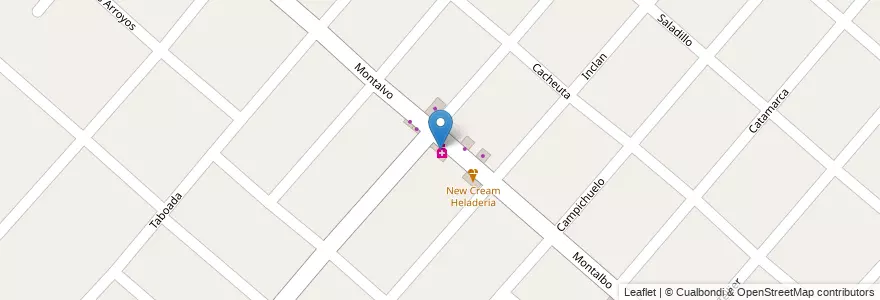 Mapa de ubicacion de Farmacia + Perfumeria en Argentina, Buenos Aires, Partido De Merlo, Merlo.