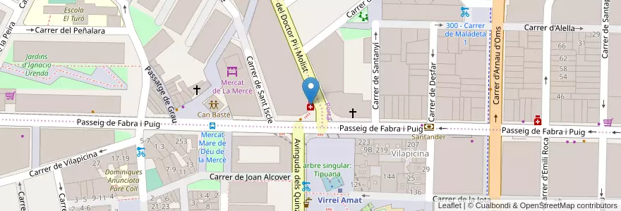 Mapa de ubicacion de Farmàcia Picas Guiu en Spanien, Katalonien, Barcelona, Barcelonès, Barcelona.