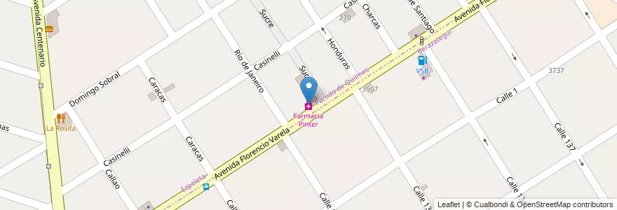 Mapa de ubicacion de Farmacia Pinter en Arjantin, Buenos Aires, Ezpeleta.
