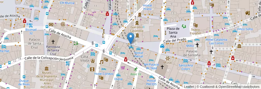 Mapa de ubicacion de Farmacia - Plaza del Ángel 14 en Испания, Мадрид, Мадрид, Área Metropolitana De Madrid Y Corredor Del Henares, Мадрид.
