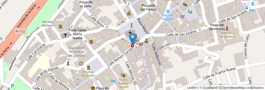 Mapa de ubicacion de Farmacia Plaza Mayor en Spain, Castile And León, Zamora, Tierra Del Pan, Zamora.