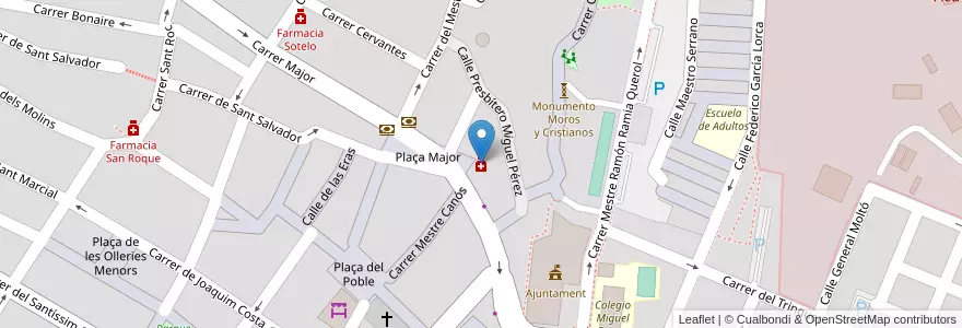 Mapa de ubicacion de Farmacia Plaza Mayor en İspanya, Comunitat Valenciana, València / Valencia, L'Horta Oest, Paterna.