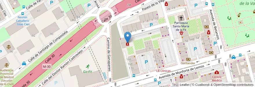 Mapa de ubicacion de Farmacia - Plaza Puerto de La Cruz 1 en Испания, Мадрид, Мадрид, Área Metropolitana De Madrid Y Corredor Del Henares, Мадрид.